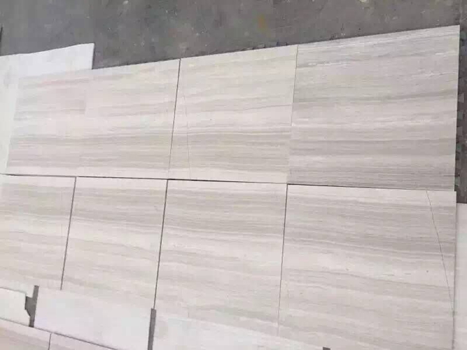 White Wood Marble Tile