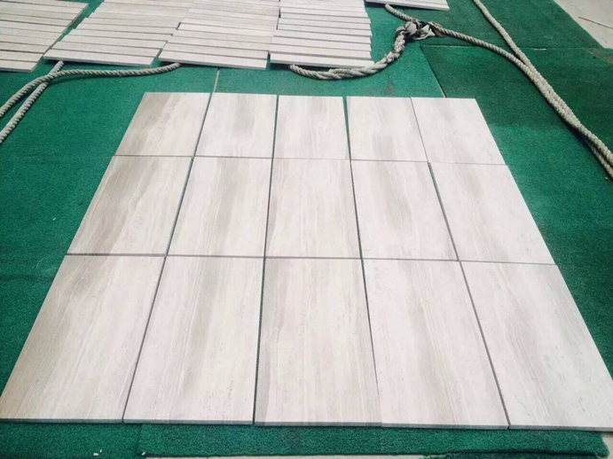 White Wood Marble Tile