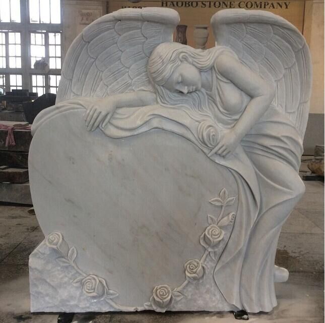 Angel Headstone With Heart