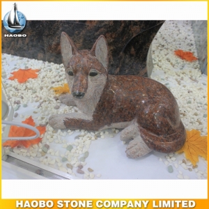 Red Granite Dog Sculpture From Haobo Factory